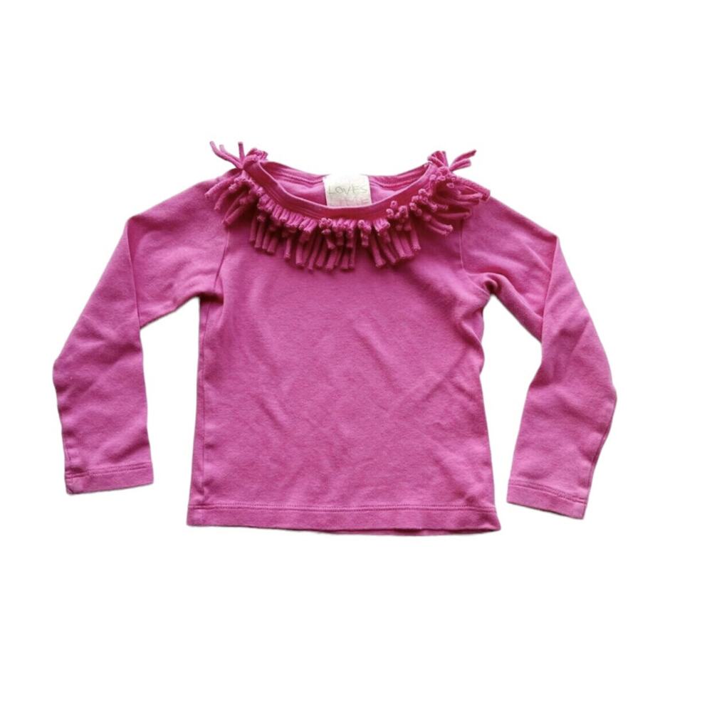 Lemon Loves Lime Neon Pink Fringe Shirt